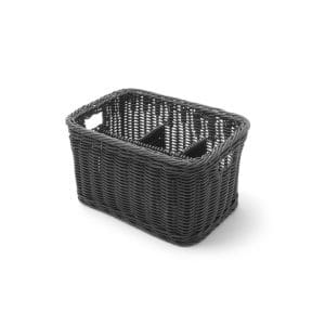 Cesto para talheres, Preto, 260x180x(H)150mm