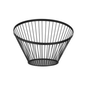 Cesto para fruta angular redondo preto, ø300x(H)250mm