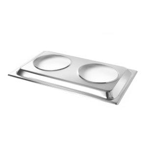 Base 2 caçarolas para banho-maria, conversão, GN 1/1, 530x325x(H)30mm