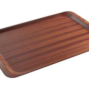 Tabuleiro de servir em madeira, Euronorm, Mogno, 370x530mm