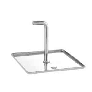 Forma para alimentos e acessório para empurrar quadrado, impulsor, 80x80x(H)55mm