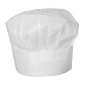 Chapéu de chef – 10 unidades, Branco, 10 pcs. , ø600x(H)230mm