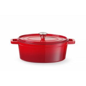 Caçarola de ferro fundido esmaltado, 4,4L, Vermelho, 365x290x(H)115mm