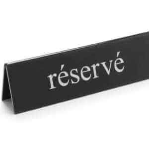 Sinal de mesa reservada, 130x30x(H)38mm