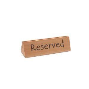 Sinal de mesa reservada, "reserved", 152x44x(H)44mm