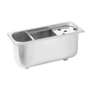 Recipiente para lavagem de colheres de gelado, 270x111x(H)115mm