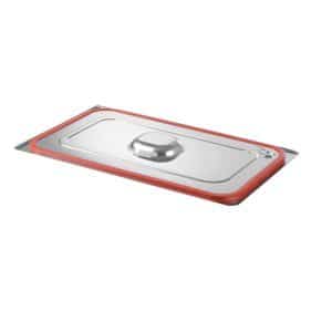 Tampa Gastronorm com aro em silicone, GN 1/2, 265x325mm