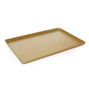 Tabuleiro de apresentação dourado, 600x400x(H)20mm