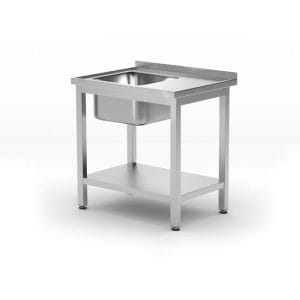 Mesa com lava-loiças com prateleira - para automontagem
