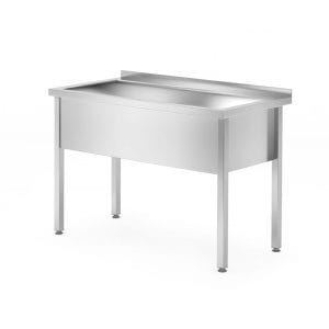Mesa de Lavatório - soldado, profundidade: 700mm, cuba: 300mm, 1000x700x(H)850mm