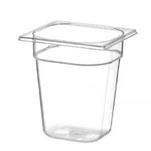Recipiente Gastronorm 1/6, GN 1/6, 3,4L, Transparente, 176x162x(H)200mm