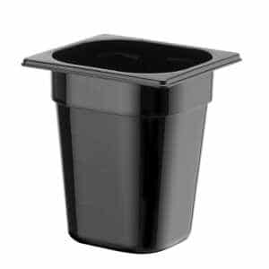 Recipiente Gastronorm 1/6, GN 1/6, 2,4L, Preto, 176x162x(H)150mm
