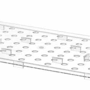 Prateleira perfurada para recipientes GN em policarbonato, GN 1/6, Transparente, 118x106mm