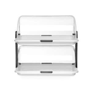 Expositor com tampa basculante Roll top - dobro, 380x260x(H)355mm