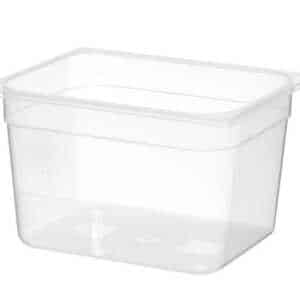 Recipiente Gastronorm 1/2, GN 1/2, 12,5L, Transparente, 325x265x(H)200mm