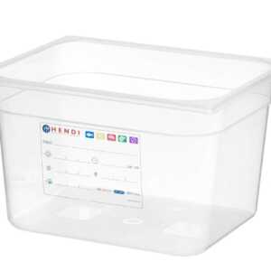 Recipiente Gastronorm 1/2, GN 1/2, 9,5L, Transparente, 325x265x(H)150mm