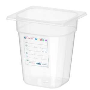 Recipiente Gastronorm 1/6, GN 1/6, 2,4L, Transparente, 176x162x(H)150mm