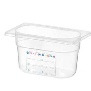 Recipiente Gastronorm 1/9, GN 1/9, 0,9L, Transparente, 176x108x(H)100mm
