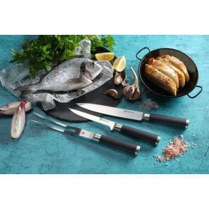 Conjunto de facas – 9 unidades, Preto, 445x260x(H)65mm