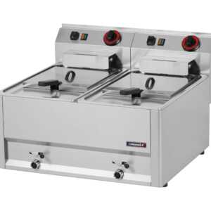 Fritadeira elétrica com válvula de drenagem 2x8 litros 66