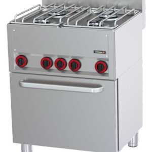 Fogão a gás 4 bicos com forno elétrico ventilado GN 1/1 P 66