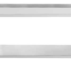 Mesa de trabalho em aço inoxidável 600 com tampo e prateleira 800 mm