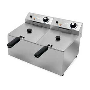 Fritadeira eléctrica de bancada - (2 cubas) 6l+ 6l