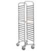 Os modelos para recipientes Gastronorm estão equipados com 17 pares de guias soldados à estrutura de tubo quadrado