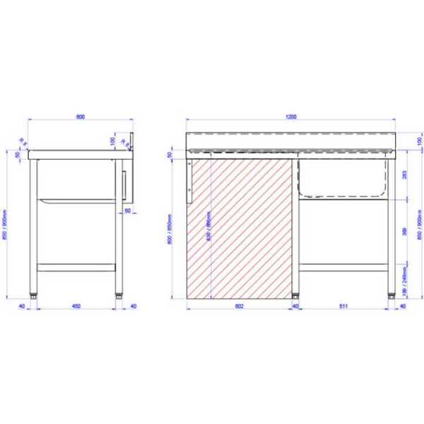 Junto com a mesa completa