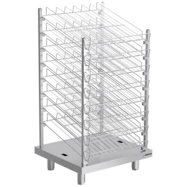Dispensador de copos fabricado em aço inoxidável.