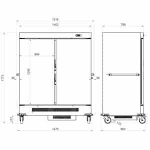 Ideal para conservar e servir alimentos frios pré-preparados.