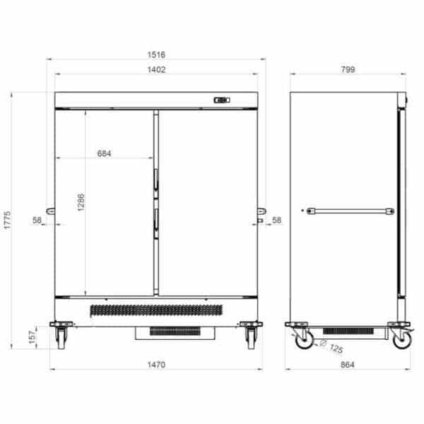 Ideal para conservar e servir alimentos frios pré-preparados.