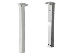 <p>Suportes neutros para fixação de vidros frontais ou horizontais.</p>