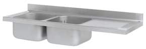 <p>Encimera com profundidade de 700 mm com pias