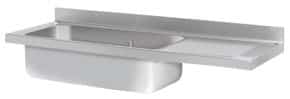 <p>Encimera com profundidade de 700 mm com pias