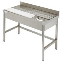 <p>Pia com cuba de fundo duplo de grande capacidade (1200 x 500 x 350 mm).</p>