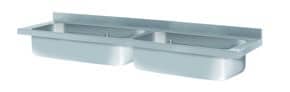 <p>Encimera com profundidade de 700 mm com pias