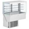 Vitrina cúbica refrigerada com portas traseiras abatíveis.