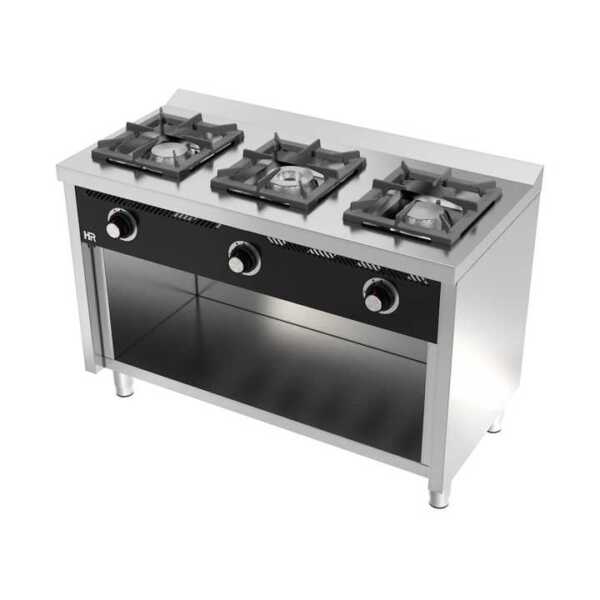 Fogão a gás 3 queimadores 600 com móvel C3F600E -dev.palamenta.com.pt