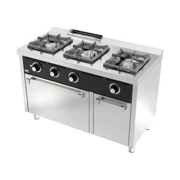 Fogão a gás 3 queimadores com forno 600 e forno C3F600H -dev.palamenta.com.pt