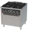 Fogão a gás 4 queimadores 750 + forno eléctrico C4F750HE -dev.palamenta.com.pt