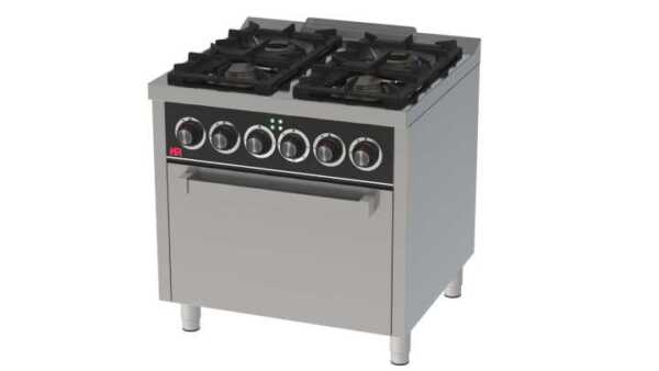 Fogão a gás 4 queimadores 750 + forno eléctrico C4F750HE -dev.palamenta.com.pt