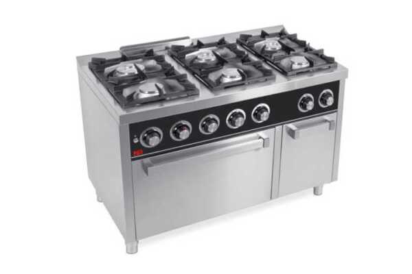 Fogão a gás 6 queimadores + forno C6F750H -dev.palamenta.com.pt