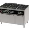 Fogão a gás 6 queimadores + com forno eléctrico C6F750HE -dev.palamenta.com.pt