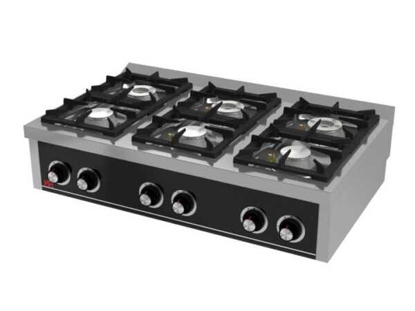 Fogão a gás de bancada 6 queimadores C6F750S -dev.palamenta.com.pt
