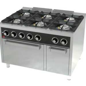 Fogão a gás 6 queimadores + forno C6F900H -dev.palamenta.com.pt