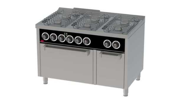 Fogão a gás 6 queimadores+ forno elétrico CB6F750HE -dev.palamenta.com.pt