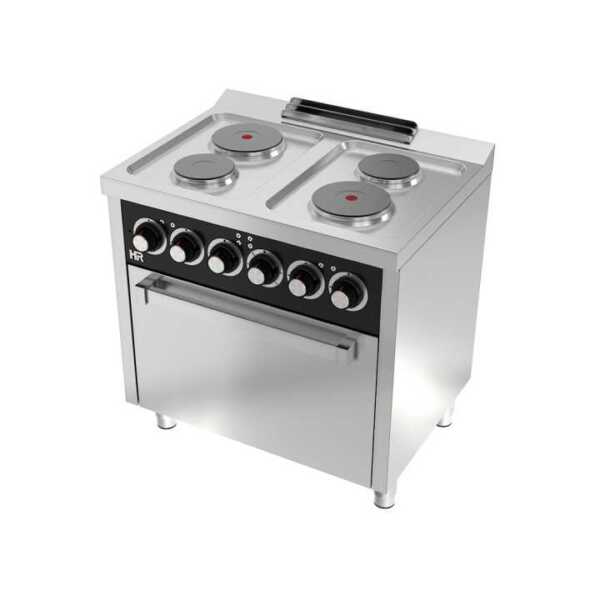 Fogão eléctrico  com 4 placas e forno -dev.palamenta.com.pt