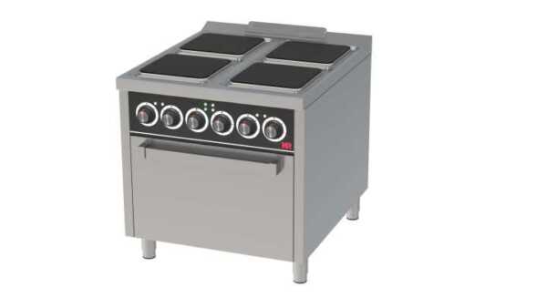 Fogão eléctrico + forno 4 placas  -dev.palamenta.com.pt