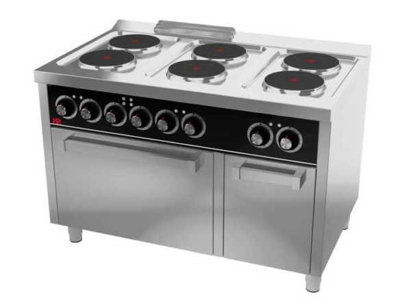 Fogão eléctrico elétrico 6 placas + forno CE6P750H -dev.palamenta.com.pt